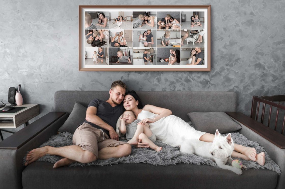 Obraz rodiny z koláže fotek - tisknetese.cz