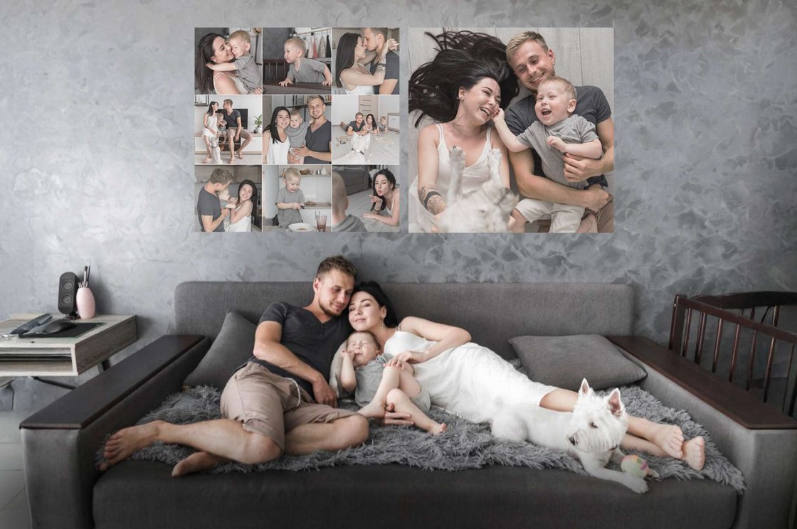 Tapeta rodiny z koláže fotek - tisknetese.cz