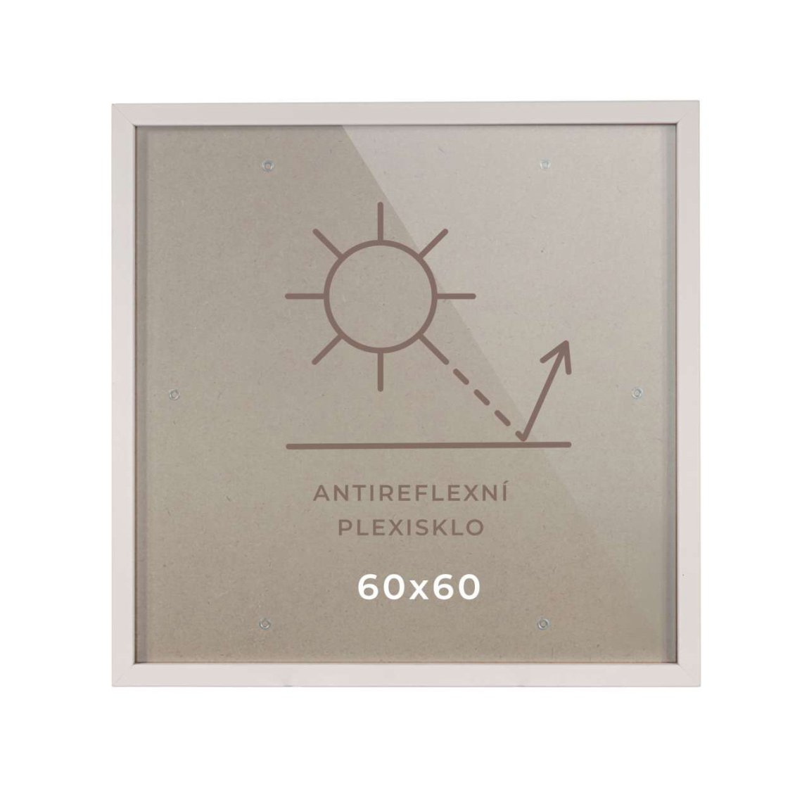 Dřevěný rám 60×60 cm, bílý