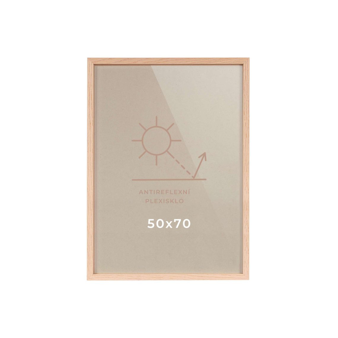 Dřevěný rám 50×70 cm, dub