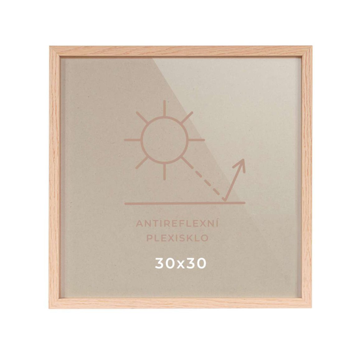 Dřevěný rám 30×30 cm, dub