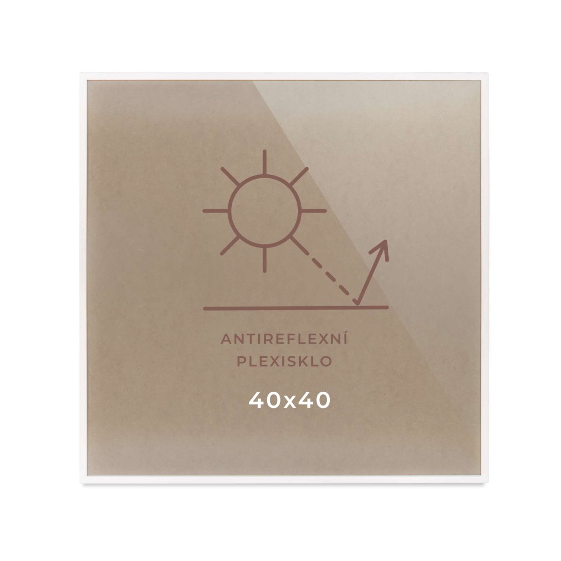 Hliníkový rám 40×40 cm, bílý