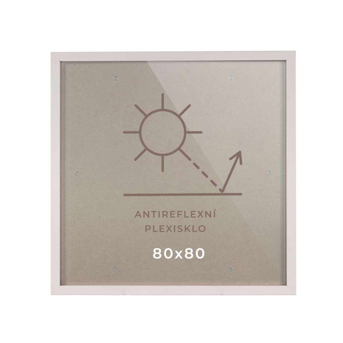 Dřevěný rám 80×80 cm, bílý