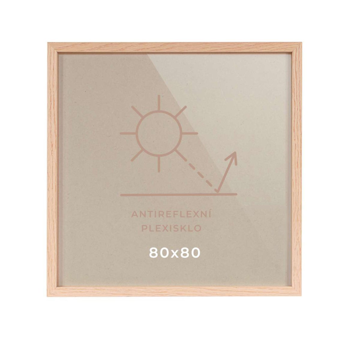 Dřevěný rám 80×80 cm, dub