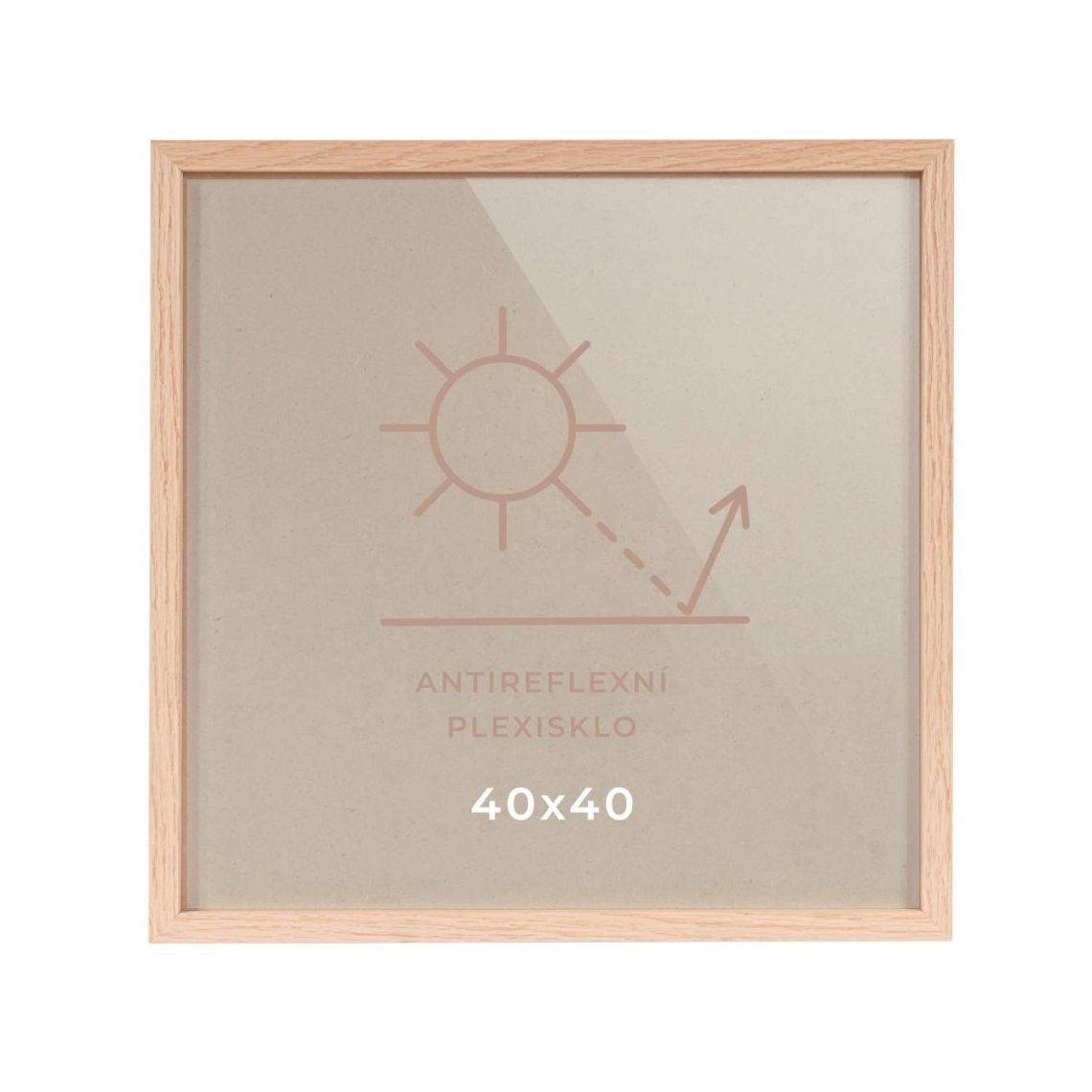 Dřevěný rám 40×40 cm, dub