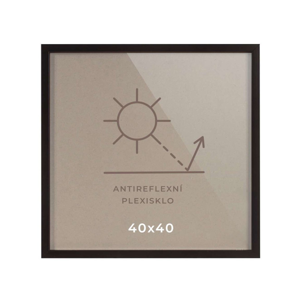 Dřevěný rám 40×40 cm, černý