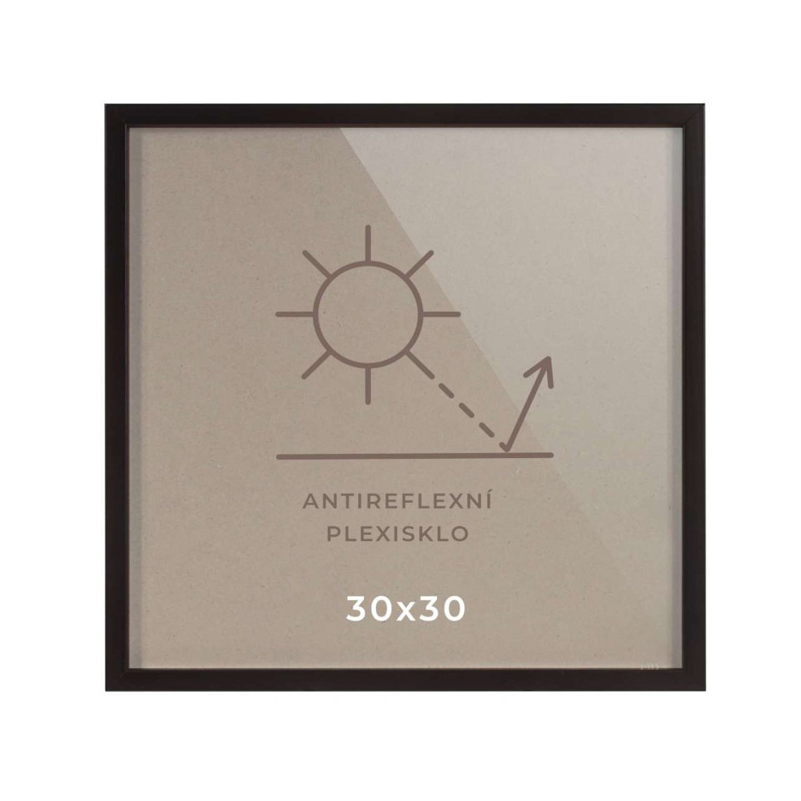 Dřevěný rám 30×30 cm, černý