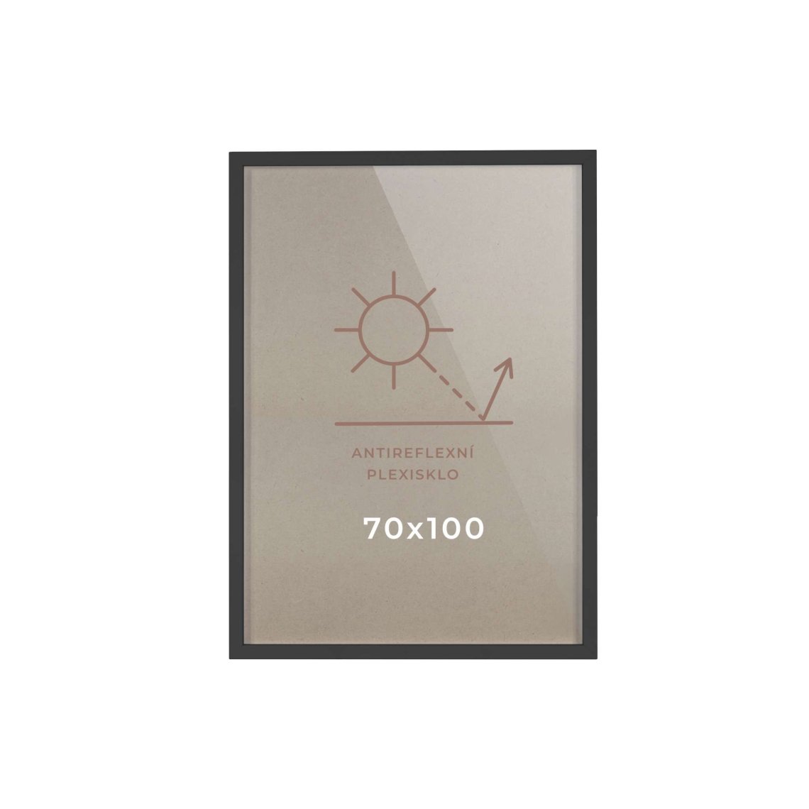 Dřevěný rám 70×100 cm, černý