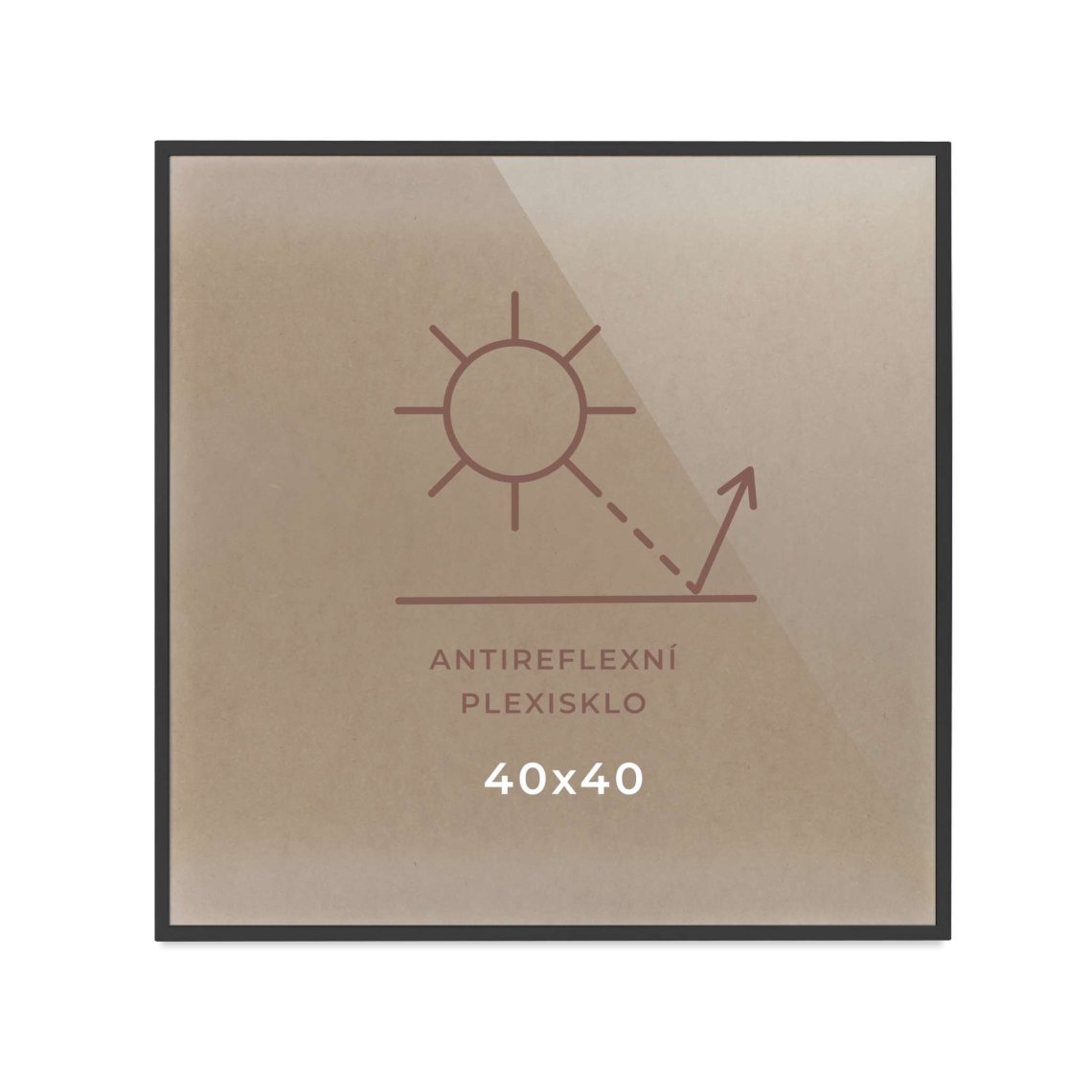 Hliníkový rám 40×40 cm, černý