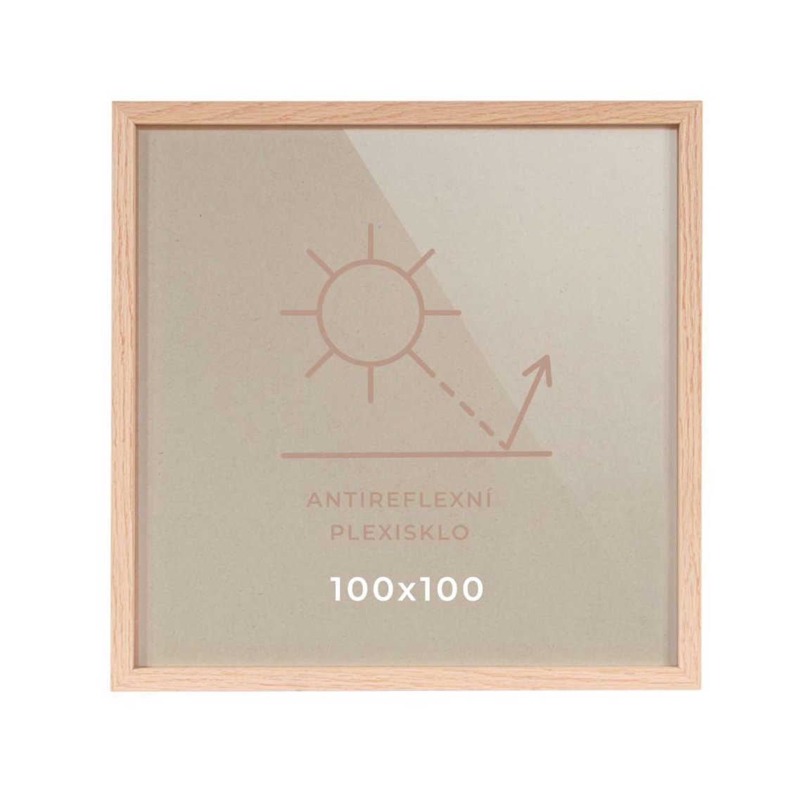 Dřevěný rám 100×100 cm, dub