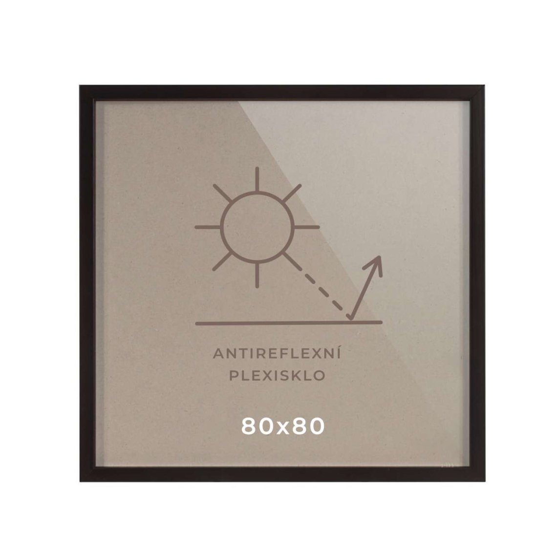 Dřevěný rám 80×80 cm, černý